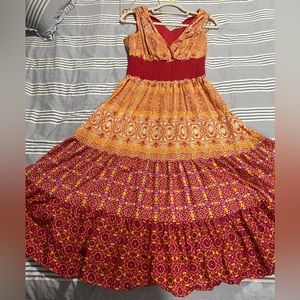 Indikka NY Boho Festival Maxi Dress Size M